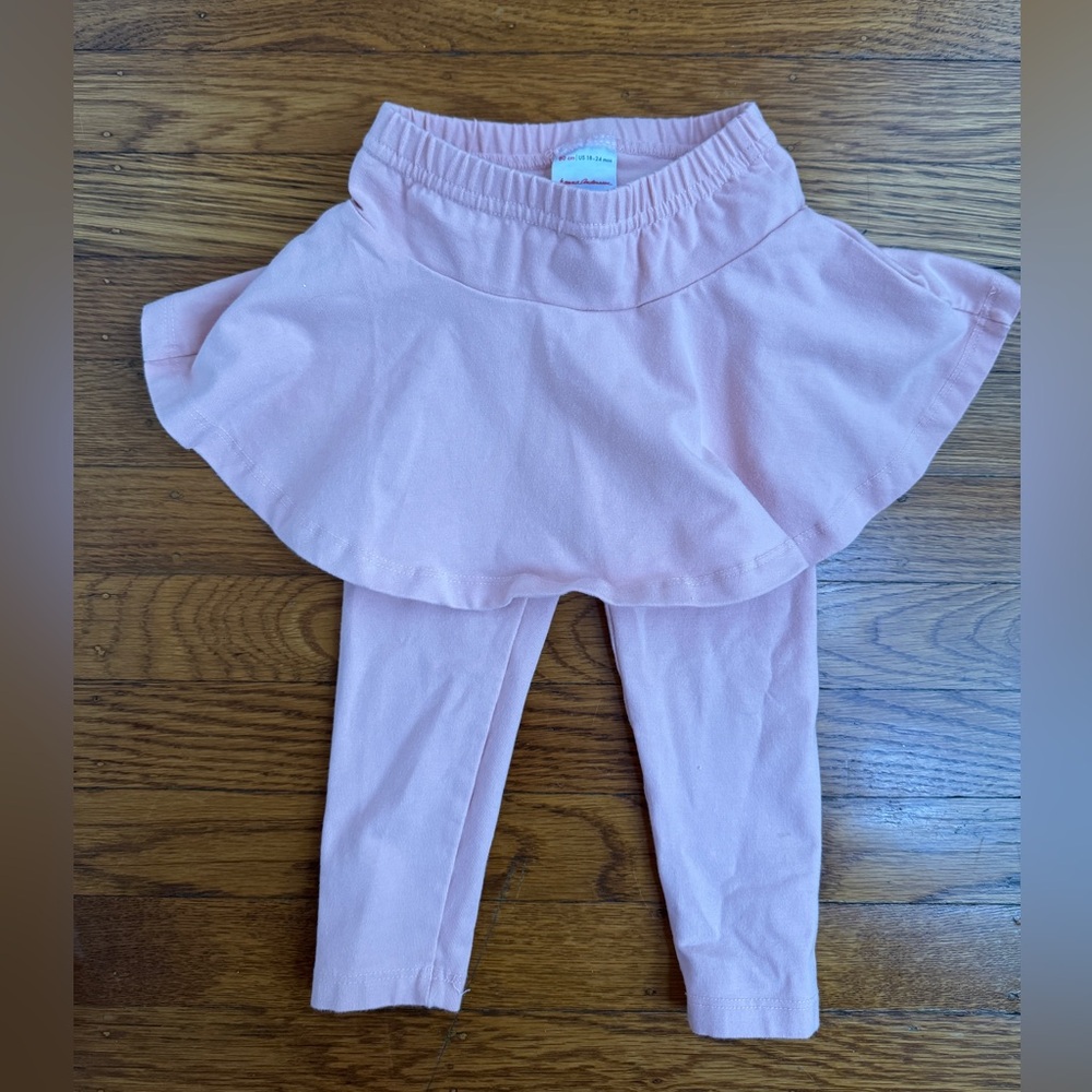 Hanna Andersson Baby Peplum Legging Skirt Pink Size 18-24 M